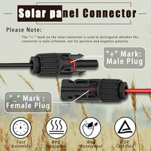 Load image into Gallery viewer, COMeap Solar Panel Adapter for Jackery, 16.4ft(5m) Compatible with MC-4 to DC 8mm Extension Cable with DC7909 to DC8020/DC5525 Connector for GZ Yeti Jackery Bluetti Solar Power Station 12AWG