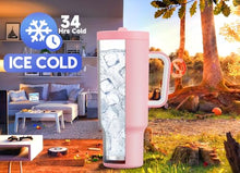 Load image into Gallery viewer, Meoky 40 oz Tumbler with Handle and Flip Straw, 100% Leakproof Tumbler with Lid and Straw, Stainless Steel Insulated Cup, Cupholder Friendly, Keeps Cold for 34 Hours (Blush)