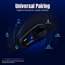 Load image into Gallery viewer, FODSPORTS Motorcycle Bluetooth Headset 2 Pack FX6 1000M 6 Riders Group Motorcycle Intercom Universal Bluetooth Motorcycle Helmet Communication System Voice Command 2 Port Design