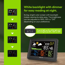 Load image into Gallery viewer, BALDR Home Weather Station - Indoor Outdoor Thermometer Wireless Home Weather Station with 3 Remote Sensor, Atomic Alarm Clock, Backlight & Humidity Monitor - Weather Stations Wireless Indoor Outdoor
