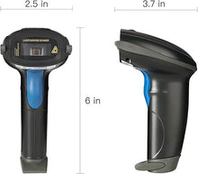 Load image into Gallery viewer, Laser 2.4G Wireless 1D Bar Code Scanners Readers for Computers PC Laptop, UNIDEEPLY Barcode Handheld, Hand Scanning Label UPC EAN Reader Gun Cordless Retails, Black