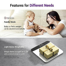 Load image into Gallery viewer, Ovutek Scale for Body Weight, Highly Accurate 450lb Digital Bathroom Scales for People, Automatic Weighing Machine for Baby, Pet, Light Items, Large LED, Sturdy and Durable Base, White