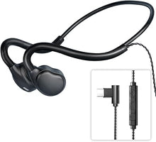 Load image into Gallery viewer, Wired headphones USB C,Open Ear Headphones with Mic Wired Air Conduction Wired Headphones with Premium Sound 0.88Oz Ultra-Light Type C Headset Call Noise Reduction Perfect for Cellphone,Laptop-Black