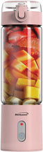Load image into Gallery viewer, BRENTWOOD RJB-100PK Portable Battery-Operated USB-Chargeable Glass Blender, 17 oz, Pink