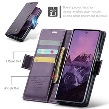Load image into Gallery viewer, Taneny Designed for Samsung Galaxy Z Fold 7 Case (2025),PU Leather Wallet Flip Folio Case with Card Holder RFID Blocking Kickstand Shockproof Phone Cover for Samsung Galaxy Z Fold 7 5G (Purple)