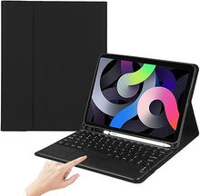 Load image into Gallery viewer, iPad Air2 iPad 5 iPad 6 Keyboard Case Touchpad Magnetic Detachable Bluetooth Keyboard Slim Smart case Round Key for iPad 5th 6th Generation 9.7''(iPad Air2/iPad5/iPad6, Black)