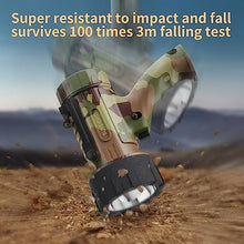 Load image into Gallery viewer, BUYSIGHT Rechargeable Spotlight Flashlight, Hand held Spotlight 800 lumens Waterproof Flashlight Hunting Lamp with red Filter(Camouflage Gray Mini)