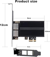 Load image into Gallery viewer, 2.5G Dual Port PCIe Ethernet Network Adapter to 2.5 Gigabit RJ45 LAN WiFi Card NIC Compatible with Intel I226 2500Mbps for Windows/Mac OS