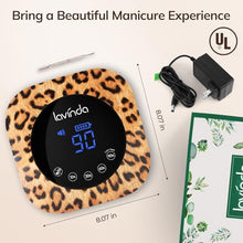 Load image into Gallery viewer, Lavinda LED Nail Lamp UV Light for Gel Nails 54W Cordless Rechargeable UV Lamp Nail Light with 4 Timer, 2X Faster Professional Gel Polish Curing Nail Dryer for Salon Use-Leopard Print