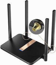 Load image into Gallery viewer, Cudy New AC1200 Unlocked 4G LTE Modem Router with SIM Card Slot, 1200Mbps Mesh WiFi, EC25-AFX Qualcomm Chipset, Detachable Cellular Antennas, DDNS, VPN, LT500D
