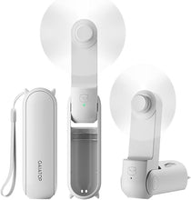 Load image into Gallery viewer, Gaiatop Portable Foldable Small Fan, Mini Hand Held Fan with USB Rechargeable 2000mAh Battery, Eyelash Fan for Girls, Travel For Women, Outdoor, White