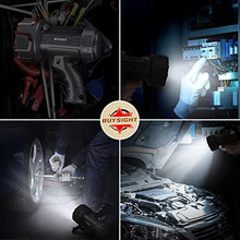 Load image into Gallery viewer, BUYSIGHT Rechargeable Spotlight Flashlight,high lumens Hand held Spotlight Waterproof Flashlight Hunting floodlight with red Filter (Graphite Black-COB)