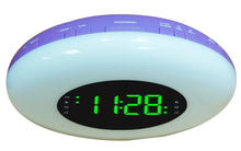 Load image into Gallery viewer, HANNLOMAX HX-162CR AM/FM PLL Radio with Alarm Clock, RGB Mood Light (7 Colors) and Dynamic Mode, 1" LED Display with dimmer Function, AC Operation only (Purple)
