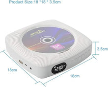 Load image into Gallery viewer, CD Player, Bluetooth HiFi Speaker, USB Flash Player, AUX line-in Audio Boombox, FM Radio, Portable, Wall Mountable and Desk Stand, with Remote Control