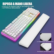 Load image into Gallery viewer, RedThunder K10 Wired Gaming Keyboard and Mouse and Wrist Rest Combo, RGB Backlit, Mechanical Feel Anti-ghosting Keyboard + 7D 7200 DPI Mice+Soft Leather Wrist Rest 3 in 1 PC Gamer Accessories(White)