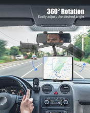 Load image into Gallery viewer, Wukanleng Tablet Holder for Car Rear View Mirror, Retractable Rearview Mirror Phone Mount, 360°Rotatable GPS Holder Stand Compatible with iPad Pro 12.9 Air Mini, Samsung Galaxy Z, 4-12.9" Devices