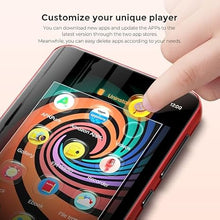 Load image into Gallery viewer, innioasis 160GB MP3 Player with Bluetooth and WiFi, Android Music Player with Spotify,Amazon Music,Pandora,4" Full Touch Screen MP3 Player with Audible,Libby,Audiobooks (Black_Red)