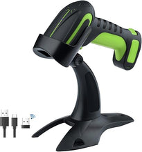Load image into Gallery viewer, Tera Pro (Extreme Performance) Industrial Wireless Barcode Scanner 2D QR 1D Bar Code Reader 2.4G Wireless 2500mAh Compatible with Bluetooth Drop Resistant for Windows Mac Android iOS Model 8100 Green