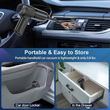 Load image into Gallery viewer, MARLALL Compressed Air Duster, Cordless Air Blower & Hand Pump Car Vacuum Cleaner Portable Rechargeable Mini Handheld Computer Keyboard Duster Cleaner(Black)