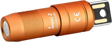 Load image into Gallery viewer, OLIGHT IMINI 2 EDC Rechargeable Keychain Flashlight, 50 Lumens Compact and Portable Mini Light, Tiny LED Keyring Lights with Built-in Battery Ideal for Everyday Carry and Emergencies (Orange)