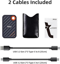 Load image into Gallery viewer, Netac 512GB Extreme Portable SSD External Solid State Drives Up to 2000MB/s Read 1700MB/s Write Speed, USB 3.2 Gen.2 Business Travel Essential Supports Win to Go Dust-Resistant