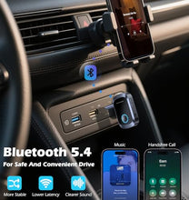 Load image into Gallery viewer, Bluetooth AUX Adapter for Car, Bluetooth Car Adapter for Music & Handsfree Call, Wireless Audio Receiver for Home Stereo Volume Control, 11H Battery Life Music Receiver KAIY