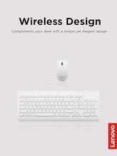Load image into Gallery viewer, Lenovo 510 Wireless Combo with 2.4 GHz USB Receiver, Slim Full Size Keyboard, Full Number Pad, 1200 DPI Optical Mouse, Left or Right Hand, GX30W75336, White