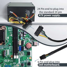 Load image into Gallery viewer, COMeap 24 Pin to 6 Pin ATX PSU Power Adapter Cable for Dell Motherboard with 6 Pin Port 13.3-inch(34cm)