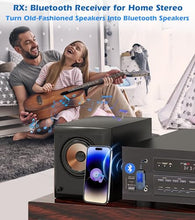 Load image into Gallery viewer, Airplane Bluetooth Adapter for Headphones, Bluetooth Transmitter for TV/PC/Flight/Gym, Wireless Music Audio Receiver for Speaker/Home Stereo/Car, KAIY Wireless 5.3 Transmitter Receiver AUX Adapter