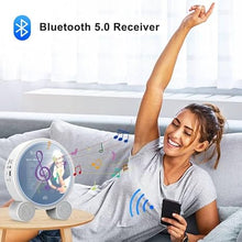 Load image into Gallery viewer, WOKALON CD Player Portable with Bluetooth,Newest Desktop Vertical CD Players for Home with LCD Screen Display Built in HiFi Speakers Support Timed Music ON/Off CD Bluetooth FM USB SD