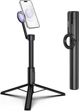 Load image into Gallery viewer, Magnetic Tripod for iPhone, 64” Selfie Stick for iPhone Magsafe, Travel Tripod Stand with Remote for Cell Phone Video Recording