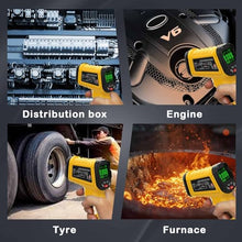 Load image into Gallery viewer, Surpeer Infrared Thermometer High Temperature Gun -58?~2732?, 50:1 Distance Ratio, Digital Laser IR Temp Gun for Cooking, Pizza Oven, Engine, Kilns, Forges, Industry, and Home Repair.