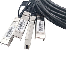 Load image into Gallery viewer, Wiitek 3 Meters QSFP+ to 4 SFP+ DAC Breakout Cable, QSFP-4SFP10G-CU3M, 40G QSFP+ Direct Attach Copper Cable, 30AWG Black, for Cisco, Ubiquiti, D-Link, Juniper, Huawei, Mellanox, Mikrotik, Extreme