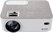 Load image into Gallery viewer, Core Innovations Home Theater Bundle with Projector, 120" Screen, and Two Mini Bluetooth Wireless Bone Conduction Instant Speakers, White