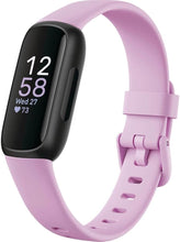 Load image into Gallery viewer, Fitbit Inspire 3 Health &-Fitness-Tracker with Stress Management, Workout Intensity, Sleep Tracking, 24/7 Heart Rate and more, Lilac Bliss/Black, One Size (S & L Bands Included)