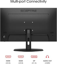 Load image into Gallery viewer, Sceptre New 24-inch Gaming Monitor 100Hz 1ms DisplayPort HDMI x2 100% sRGB AMD FreeSync Build-in Speakers, Eye Care Frameless Machine Black 2024 (E248W-FW100T)