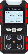 Load image into Gallery viewer, AirRadio 4-Explosive-Gas Detector H2S,O2,CO,EX Gas Sensor Sniffer BX-020 Combustible Gas Detector Tester for Propane/Methane/Natural Gas/Carbon Monoxide/Hydrogen Sulfide, Black