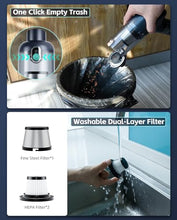 Load image into Gallery viewer, AX2V Portable Car Vacuum 16000Pa Mini Vacuum Cleaner for car,Low Noise Hand Vacuum Cordless Rechargeable, for car Detailing Keyboard Cleaner Home Cleaning