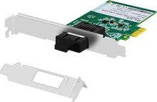 Load image into Gallery viewer, Gigabit Fiber Network Card NIC - SC Port 1000Mbps PCI Express Ethernet LAN Adapter Compatible with Windows Server/Windows/Linux/Vista, 20KM Over Duplex Fiber SMF Converged Network Adapter