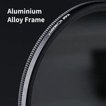 Load image into Gallery viewer, K&F Concept 58mm Variable ND2-ND400 ND Lens Filter (1-9 Stops) for Camera Lens, Adjustable Neutral Density Filter with Microfiber Cleaning Cloth (B-Series)