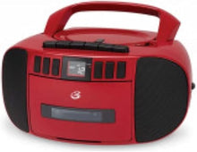 Load image into Gallery viewer, GPX BCA209R Portable Am/FM Boombox with CD and Cassette Player, RED