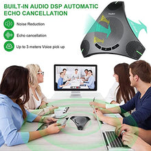 Load image into Gallery viewer, USB Speakerphone with Dual Hub - Conference Room Omnidirectional Microphone and Speaker, Computer Speakers with Microphone for Home Office, 360° Voice Pickup & Noise Reduction Mics for 8-10 People
