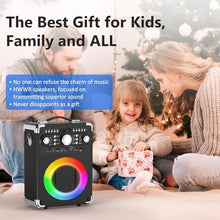 Load image into Gallery viewer, Pro Audio Certified Karaoke Machine with 3 Mics, 24H Playtime Portable Bluetooth 5.3 Party Speakerw/DJ Light & Bass Boost, All-in-1 Home Entertainment System for Adults/Kids, Indoor/Outdoor Gathering