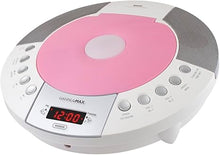 Load image into Gallery viewer, HANNLOMAX HX-330CD CD Player, FM Radio, Bluetooth, Alarm Clock, Red LED Display, USB Port for Charging and MP3 Playback, Aux-in, Remote Control Included, AC Operation only. (Pink)