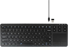 Load image into Gallery viewer, Vilros 2.4G Wireless & Wired Touch Keyboard with Built-in Touchpad- USB Wired + 2.4G Wireless Keyboard Compatible with Raspberry Pi