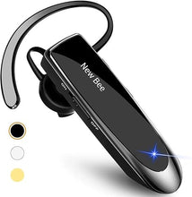 Load image into Gallery viewer, New bee Bluetooth Earpiece V5.0 Wireless Handsfree Headset with Microphone 24 Hrs Driving Headset 60 Days Standby Time for iPhone Android Samsung Laptop Trucker Driver (Black)