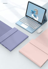 Load image into Gallery viewer, iPad Air2 iPad 5 iPad 6 Keyboard Case Touchpad Magnetic Detachable Bluetooth Keyboard Slim Smart case Round Key for iPad 5th 6th Generation 9.7'' (iPad Air2/iPad5/iPad6, Blue)