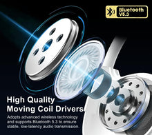 Load image into Gallery viewer, Wigfar Open Ear Headphones True Wireless Bluetooth Headphones, Wireless Headphones with Fast Charging, 8HRS Playtime for Workout, Music, Meeting?White?