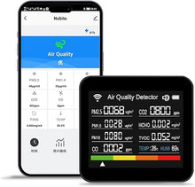 Load image into Gallery viewer, 14-in-1 Air Quality Monitor, Indoor Temperature Sensors, Detect PM2.5/PM1.0/PM10/CO2/CO/TVOC/HCHO/Temperature/Humidity, Air Quality Meter for Home Office School Hotel