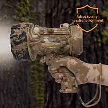 Load image into Gallery viewer, BUYSIGHT Rechargeable Spotlight Flashlight Floodlight,1600 lumens Hand held Spot Lights IP67 Waterproof COB Camping Lantern with red Filter(Camouflage Gray-COB)